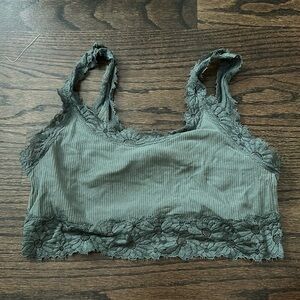 Aerie bralette tank Lacey green flower size medium summer M